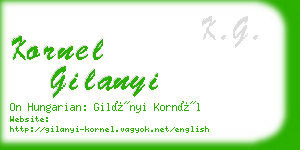 kornel gilanyi business card